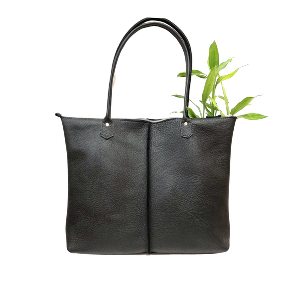 Leather tote, Handmade computer bag
