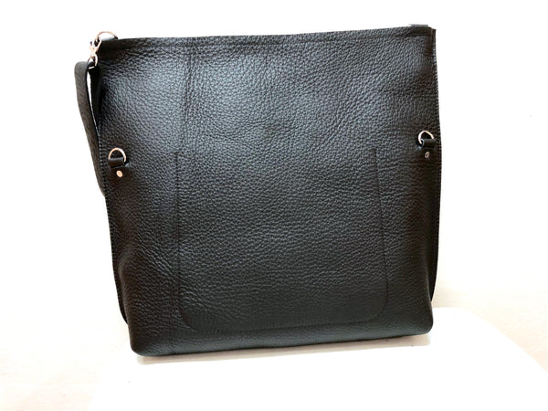 Leather tote bag, Crossbody Leather tote, Two in One leather handbag