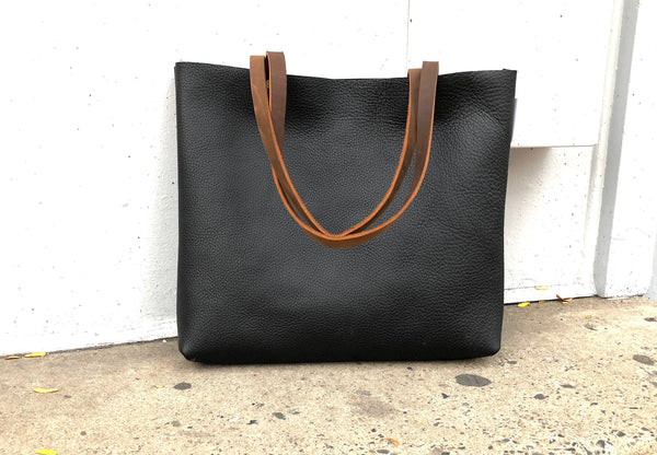 Leather tote bag, Everyday Leather tote