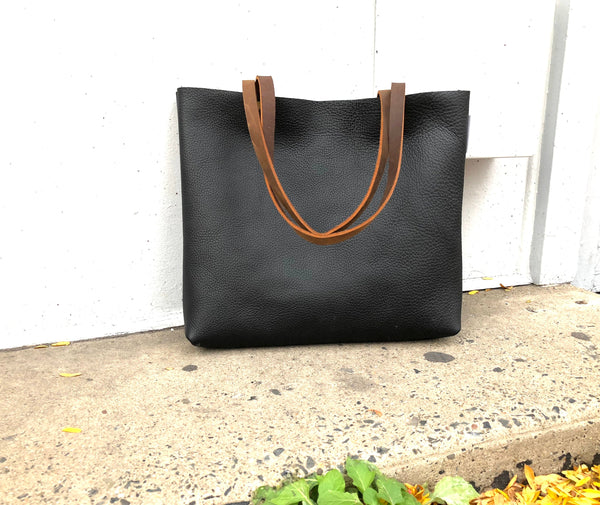 Leather tote bag, Everyday Leather tote