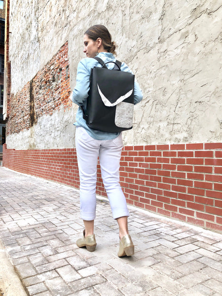 Large Leather Backpack Rucksack, School work Computer Backpack