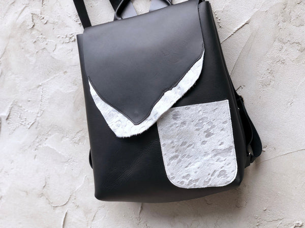 Large Leather Backpack Rucksack, School work Computer Backpack