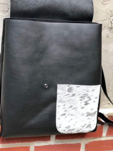 Large Leather Backpack Rucksack, School work Computer Backpack