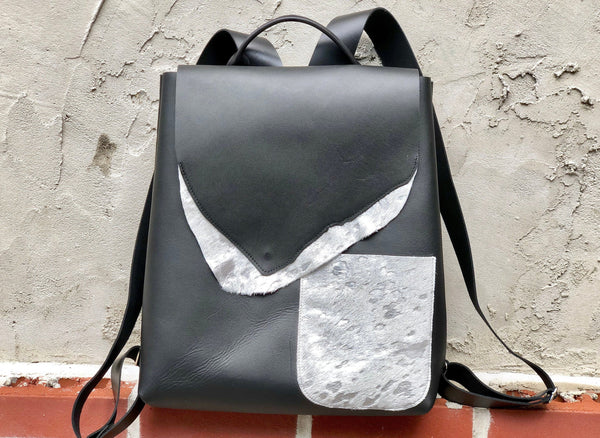 Large Leather Backpack Rucksack, School work Computer Backpack