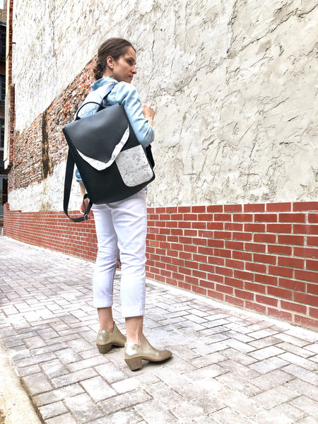 Large Leather Backpack Rucksack, School work Computer Backpack