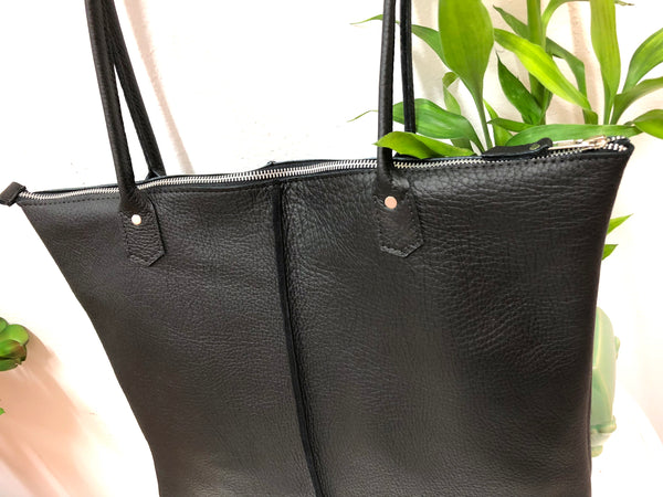 Leather tote, Handmade computer bag