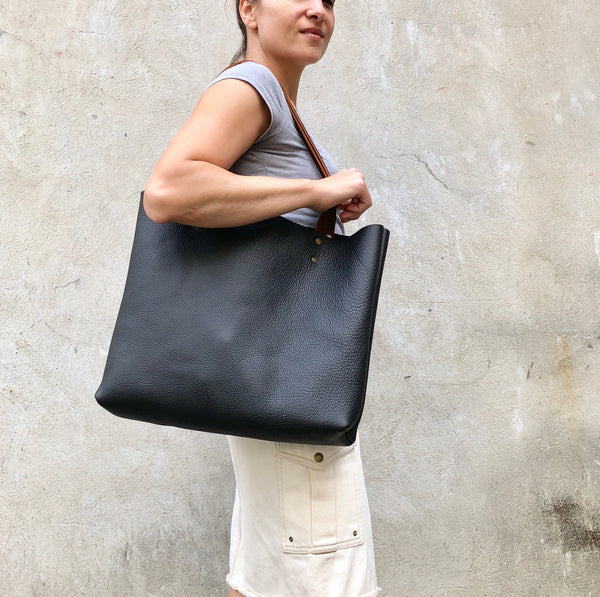 Leather tote bag, Everyday Leather tote